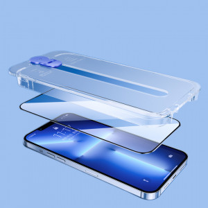 Закален стъклен протектор JOYROOM с инструмент за поставяне - iPhone 13 Pro Max / 14 Plus (JR-H11) - Img 9