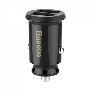 Зарядно за кола BASEUS Grain mini 3.1A 2x USB Type A (CCALL-ML01) черно - Img 2