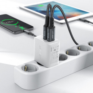 Зарядно за стена ACEFAST 18W 2x USB Type A QC3.0 AFC FCP (A33) черно - Img 3