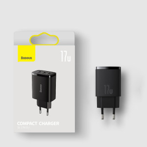 Зарядно за стена BASEUS 17W 3x USB Type A EU бяло - Img 18