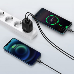 Зарядно за стена BASEUS 20W 3A USB Type A / USB Type C PD QC3.0 (CCXJ-B01) черно - Img 9