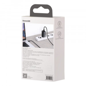 Зарядно за стена BASEUS GaN2 Lite 65W USB Type A / USB Type C PD QC3.0 (CCGAN2L-B01) черно - Img 6
