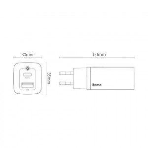 Зарядно за стена BASEUS GaN2 Lite 65W USB Type A / USB Type C PD QC3.0 (CCGAN2L-B01) черно - Img 13