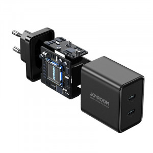 Зарядно за стена JOYROOM JR-TCF09 40W 2x USB Type C черно - Img 8