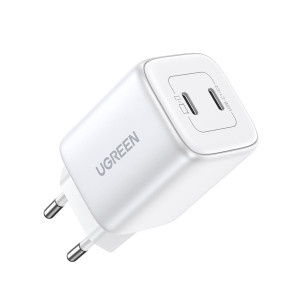 Зарядно за стена UGREEN GaN 45W 2x USB Type C PD QC (CD294) бяло - Img 2