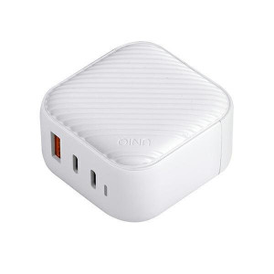 Зарядно за стена UNIQ Verge Pro GaN 66W USB Type A / 2x USB Type C бяло - Img 1