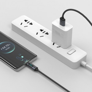 Кабел за зареждане и данни с дисплей и оплетка JOYROOM USB Type A към USB Type C 66W 1.2m S-AC066A16 черен - Img 10