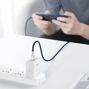 Кабел за зареждане и данни с оплетка BASEUS Cafule USB Type C към USB Type C 100W 20V 5A Power Delivery 1m черен (CATJK-C01) - Img 13