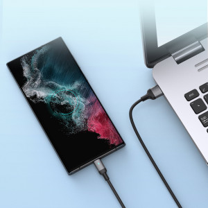 Кабел за зареждане и данни с оплетка JOYROOM A10 USB Type A към USB Type C 3A с бързо зареждане 1.2m черен (S-UC027A10) - Img 15