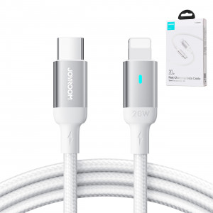 Кабел за зареждане и данни с оплетка JOYROOM A10 USB Type C към Lightning 20W 2m бял (S-CL020A10) - Img 5