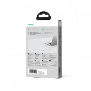 Кабел за зареждане и данни с оплетка JOYROOM Multi-Color SA34-CC3 USB Type C към USB Type C 60W с бързо зареждане 1m бял - Img 6