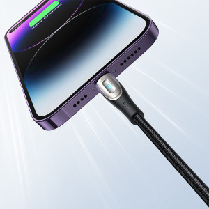 Кабел за зареждане и данни с оплетка JOYROOM Pioneer SA31-CL3 USB Type C към Lightning 30W 1.2m черен - Img 2
