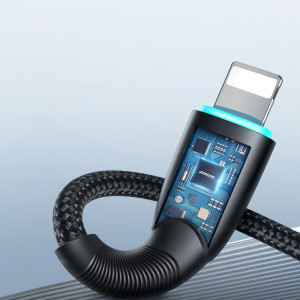 Кабел за зареждане и данни с оплетка JOYROOM Starry SA32-CL3 USB Type C към Lightning 30W 1m черен - Img 11