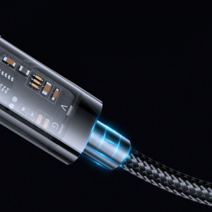 Кабел за зареждане и данни с оплетка JOYROOM USB Type A към Lightning 2.4A 20W 1.2m син (S-UL012A12) - Img 8