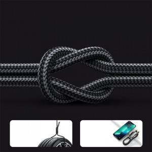 Кабел за зареждане и данни с оплетка JOYROOM USB Type C към Lightning 20W S-CL020A12 1.2m-Black - Img 4