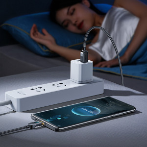 Кабел за зареждане и данни с оплетка JOYROOM USB Type C към USB Type C 100Wс бързо зареждане 1.2m черен (S-CC100A4) - Img 9