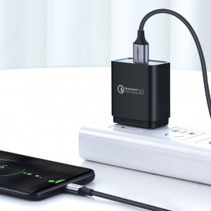 Кабел за зареждане и данни с оплетка UGREEN кабел USB Type A към micro USB кабел 1m сив (60146) - Img 4