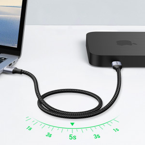 Кабел за зареждане и данни с оплетка UGREEN USB Type A към USB Type A 3.0 5Gb/s 0.5m сив (US373) - Img 6