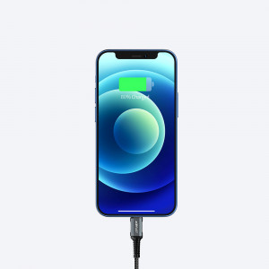 Кабел за зареждане и данни ACEFAST MFI USB Type A към Lightning 1.2m 2.4A черен (C1-02 черен) - Img 8