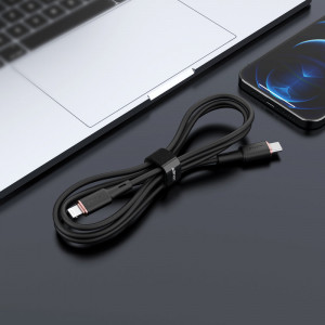 Кабел за зареждане и данни ACEFAST MFi USB Type C към Lightning 1.2m 30W 3A черен (C2-01 черен) - Img 4