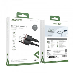Кабел за зареждане и данни ACEFAST USB Type A към USB Type C 3A 1.2m (C2-04) черен - Img 5