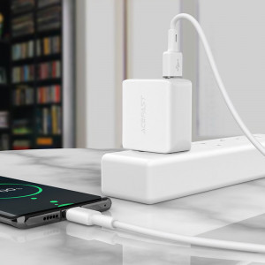 Кабел за зареждане и данни ACEFAST USB Type A към USB Type C 3A 1.2m (C2-04) бял - Img 6