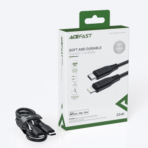 Кабел за зареждане и данни ACEFAST USB Type C към Lightning MFi 30W 3A 1.2m (C3-01) бял - Img 12