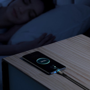 Кабел за зареждане и данни BASEUS Glimmer USB Type A към USB Type C с бързо зареждане 100W 480Mb/s 1m черен - Img 8