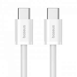 Кабел за зареждане и данни BASEUS Superior ll USB Type C към USB Type C 30W 480Mb/s 1m бял - Img 3