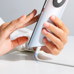 Кабел за зареждане и данни BASEUS Superior SUPERVOOC USB Type A към USB Type C 65W 1m бял - Img 10
