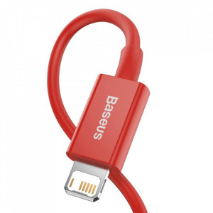 Кабел за зареждане и данни BASEUS Superior USB Type A към Lightning с бързо зареждане Data 2.4A 1m (CALYS-A09) червен - Img 3