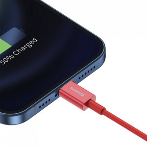 Кабел за зареждане и данни BASEUS Superior USB Type A към Lightning с бързо зареждане Data 2.4A 1m (CALYS-A09) червен - Img 8