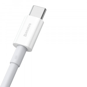 Кабел за зареждане и данни BASEUS Superior USB Type A към USB Type C 66 W 6A 2m бял (CATYS-A02) - Img 4
