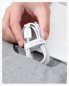Кабел за зареждане и данни BASEUS Superior USB Type A към USB Type C 66 W 6A 2m бял (CATYS-A02) - Img 14