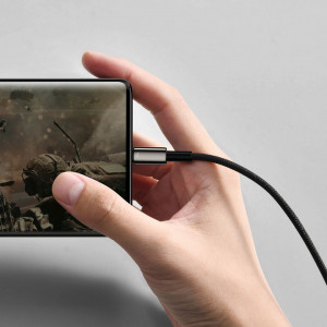 Кабел за зареждане и данни BASEUS Tungsten Gold USB Type A към USB Type C 480Mb/s 100W 2m черен (CAWJ000101) - Img 9