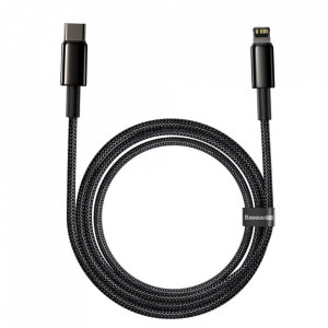 Кабел за зареждане и данни BASEUS USB Type C към Lightning с бързо зареждане Power Delivery 20 W 2m черен (CATLWJ-A01) - Img 4