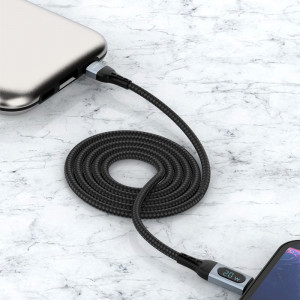 Кабел за зареждане и данни DUDAO USB Type C към Lightning с бързо зареждане Power Delivery 20W (L7MaxL) черен - Img 2