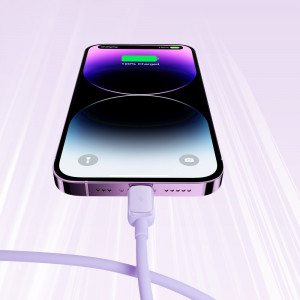 Кабел за зареждане и данни JOYROOM USB Type A към Lightning 1.2m S-AL012A14 лилав - Img 11
