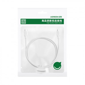 Кабел за зареждане и данни UGREEN US562 USB Type C към USB Type C Power Delivery 100W 2m бял - Img 5