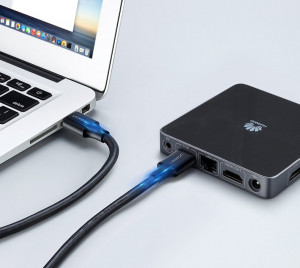 Кабел за зареждане и данни UGREEN USB Type A към USB Type A 3.0 1m черен - Img 5