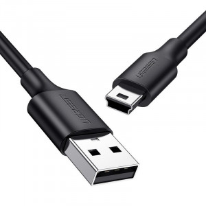 Кабел за зареждане и данни UGREEN USB Type A 2.0 към mini USB 5 Pin мъжко 1.5m черен - Img 1