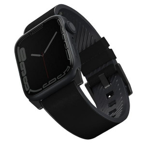 Каишка от еко кожа UNIQ Straden - Apple Watch 44mm SE / 44mm Series 6 / 44mm Series 5 / 44mm Series 4 каишка черен - Img 1