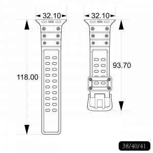 Каишка със стоманена закопчалка Triple Protection - Apple Watch 41mm Series 9 / 41mm Series 8 / 41mm Series 7 / 40mm Series 6 / 40mm SE / 40mm Series 5 / 40mm Series 4 / 38mm Series 3 / 38mm Series 2 / 38mm (1st gen) бял - Img 7