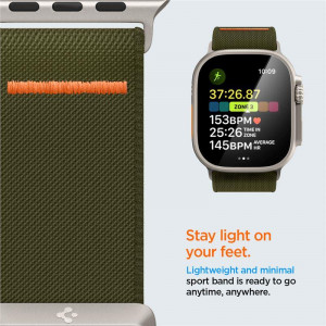 Каишка SPIGEN Fit Lite Ultra - Apple Watch 45mm Series 9 / 45mm Series 8 / 45mm Series 7 / 44mm SЕ (2nd gen) / 44mm SE / 44mm Series 6 / 44mm Series 5 / 44mm Series 4 каки - Img 12