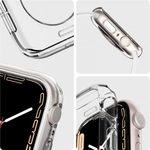Калъф за корпус SPIGEN Liquid Crystal - Apple Watch 41mm Series 7 / 40mm SE / 40mm Series 6 / 40mm Series 5 / 40mm Series 4 кристален - Img 19