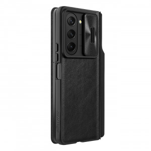 Калъф от еко кожа с подвижно покритие за камерата NILLKIN Qin Leather Pro - Samsung Galaxy Z Fold5 черен - Img 3