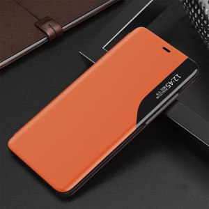 Калъф тип книга от еко кожа Eco - iPhone 13 Pro Max оранжев - Img 11