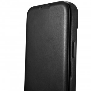 Калъф тип книга от естествена кожа iCARER CE Oil Wax Premium MagSafe - iPhone 14 Plus черен - Img 14