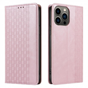 Калъф тип книга с връзка Magnet Strap - iPhone 14 Pro Max розов - Img 7