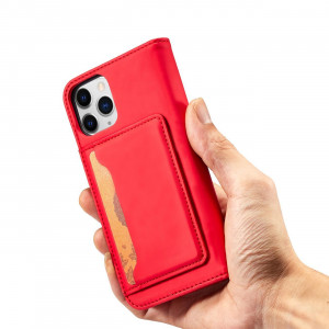Калъф тип книга с външен джоб Magnet Card - iPhone 12 Pro червен - Img 12